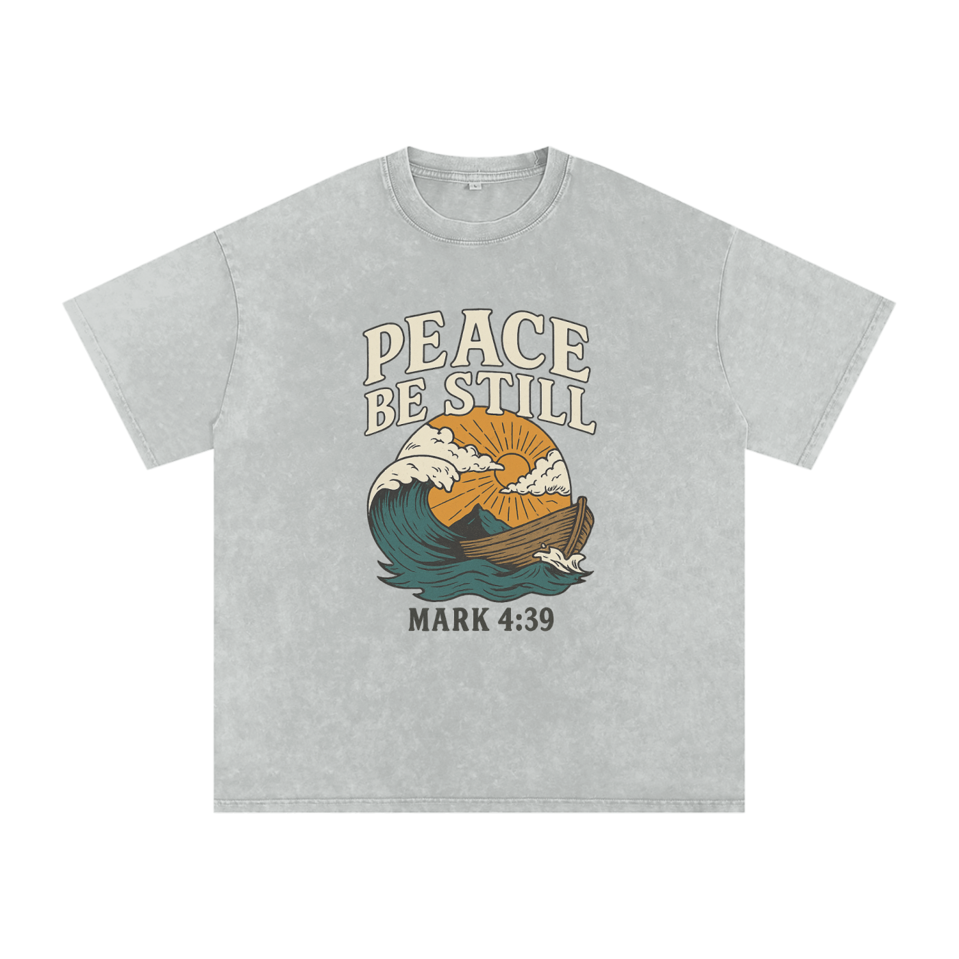 Peace be still shirt,Mark 4:39 tee,Christian wave shirt,Bible verse apparel,Jesus calms the storm,Christian ocean tee,Spiritual comfort clothing,Scripture tee,Jesus peace shirt