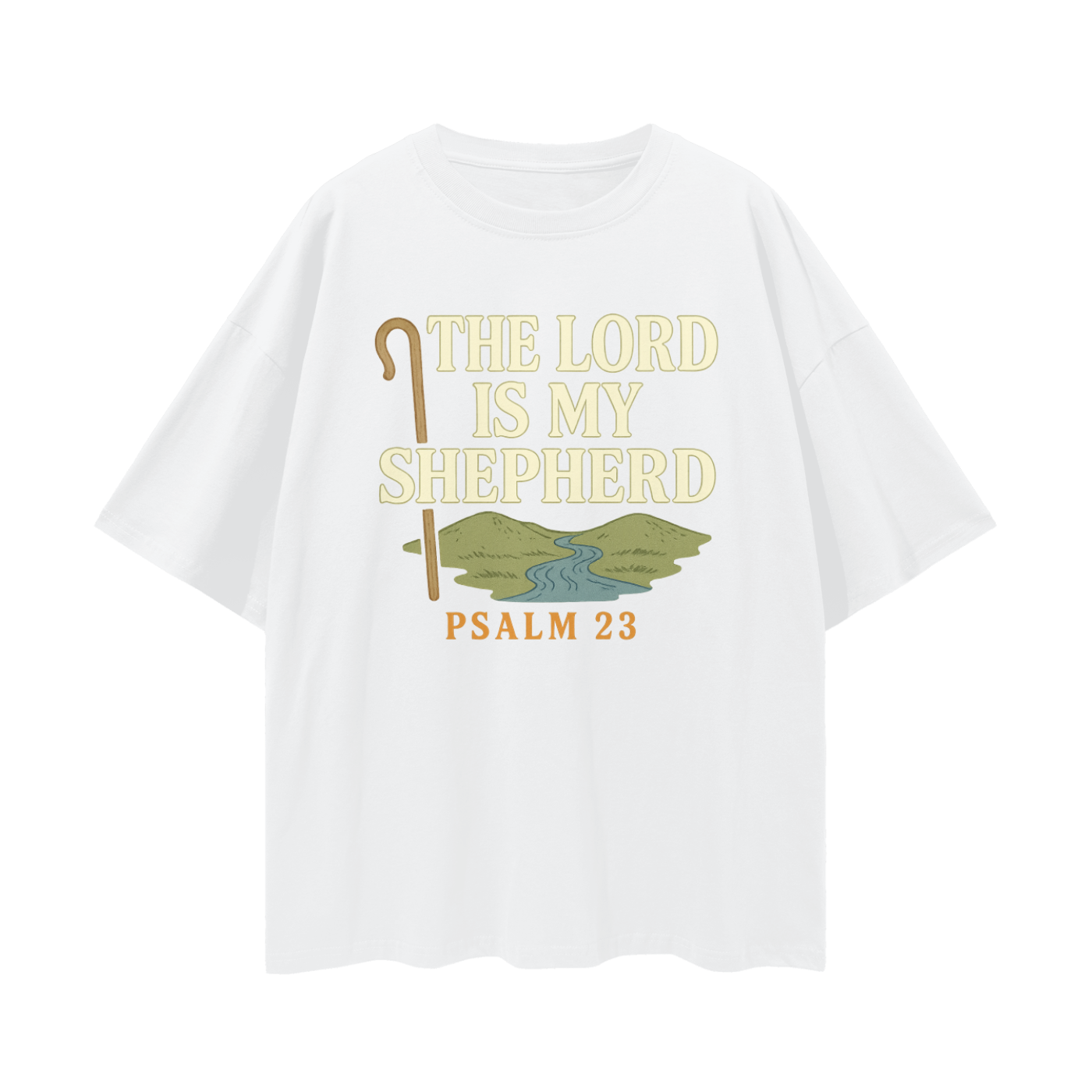 Christian shirt,Psalm 23 shirt,Bible verse tee,Faith based clothing,Christian streetwear,The Lord is my shepherd,Scripture t-shirt,Oversized Jesus shirt,Christian apparel,Unisex Christian tee