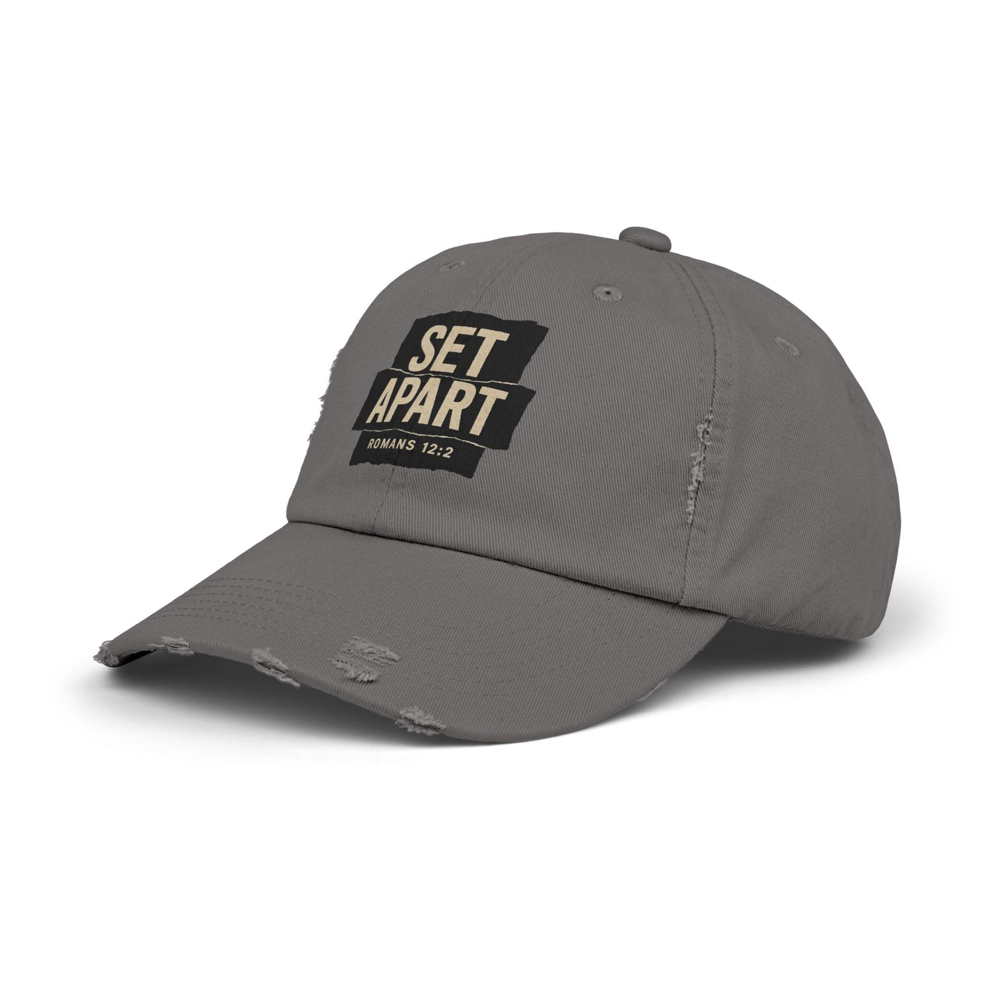 Set Apart Hat – Romans 12:2 Distressed Christian Cap