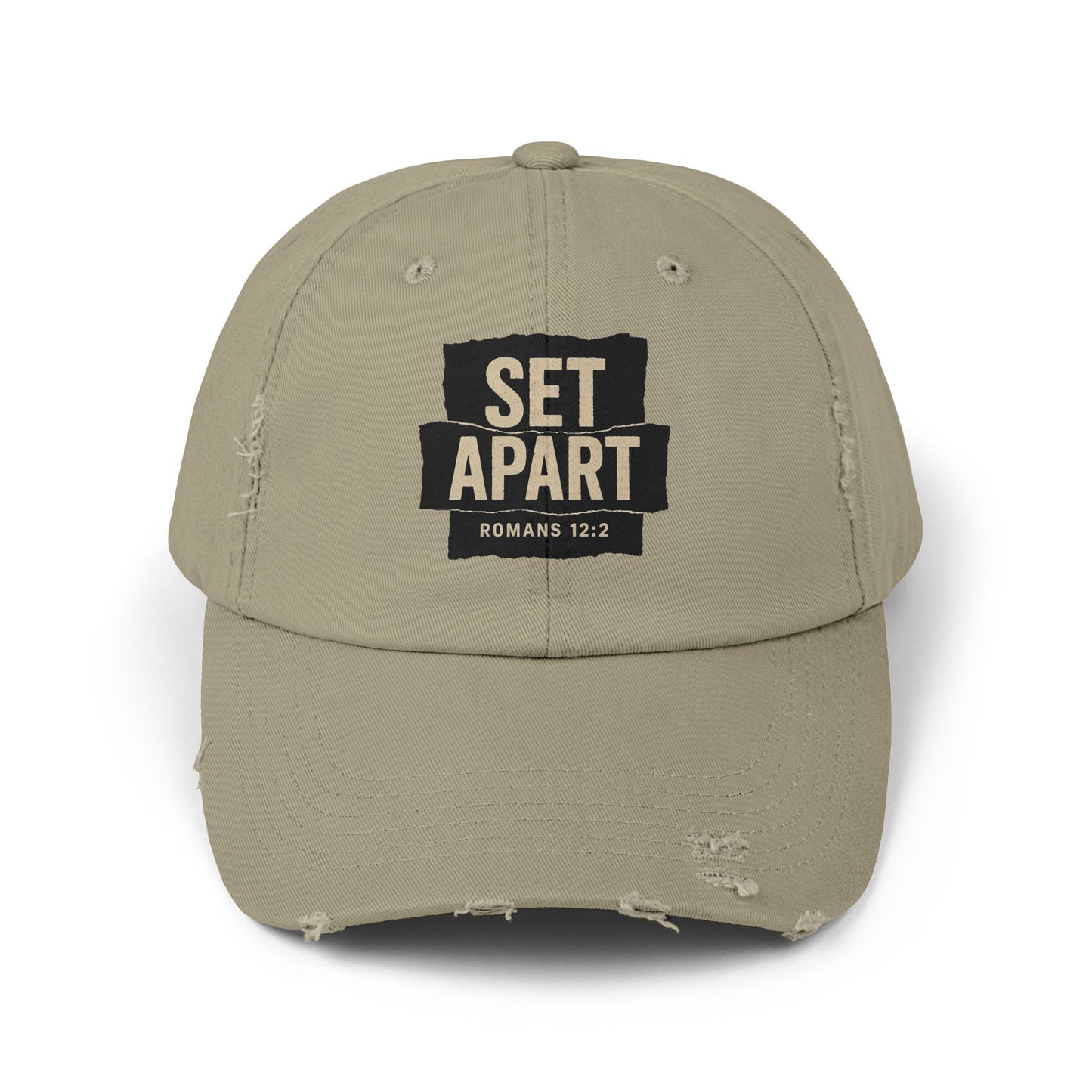 Set Apart Hat – Romans 12:2 Distressed Christian Cap