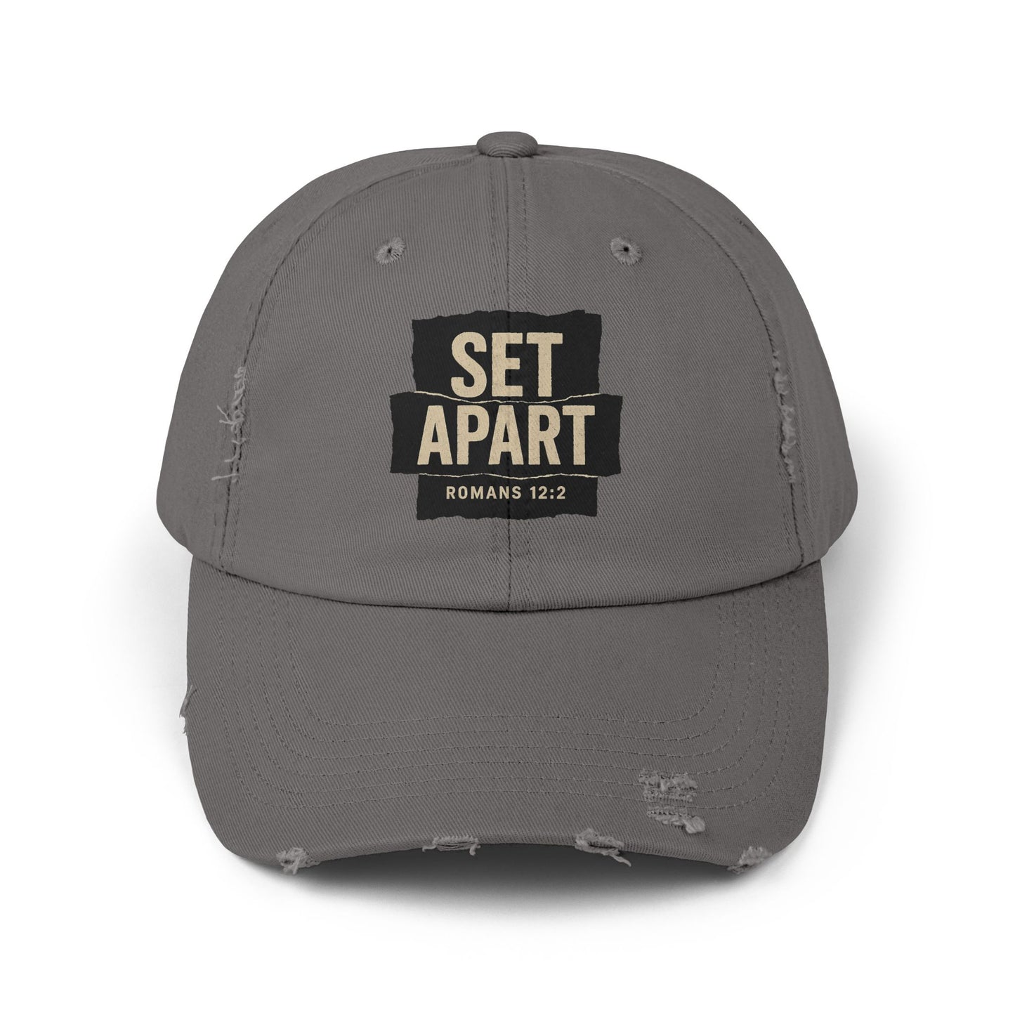Set Apart Hat – Romans 12:2 Distressed Christian Cap