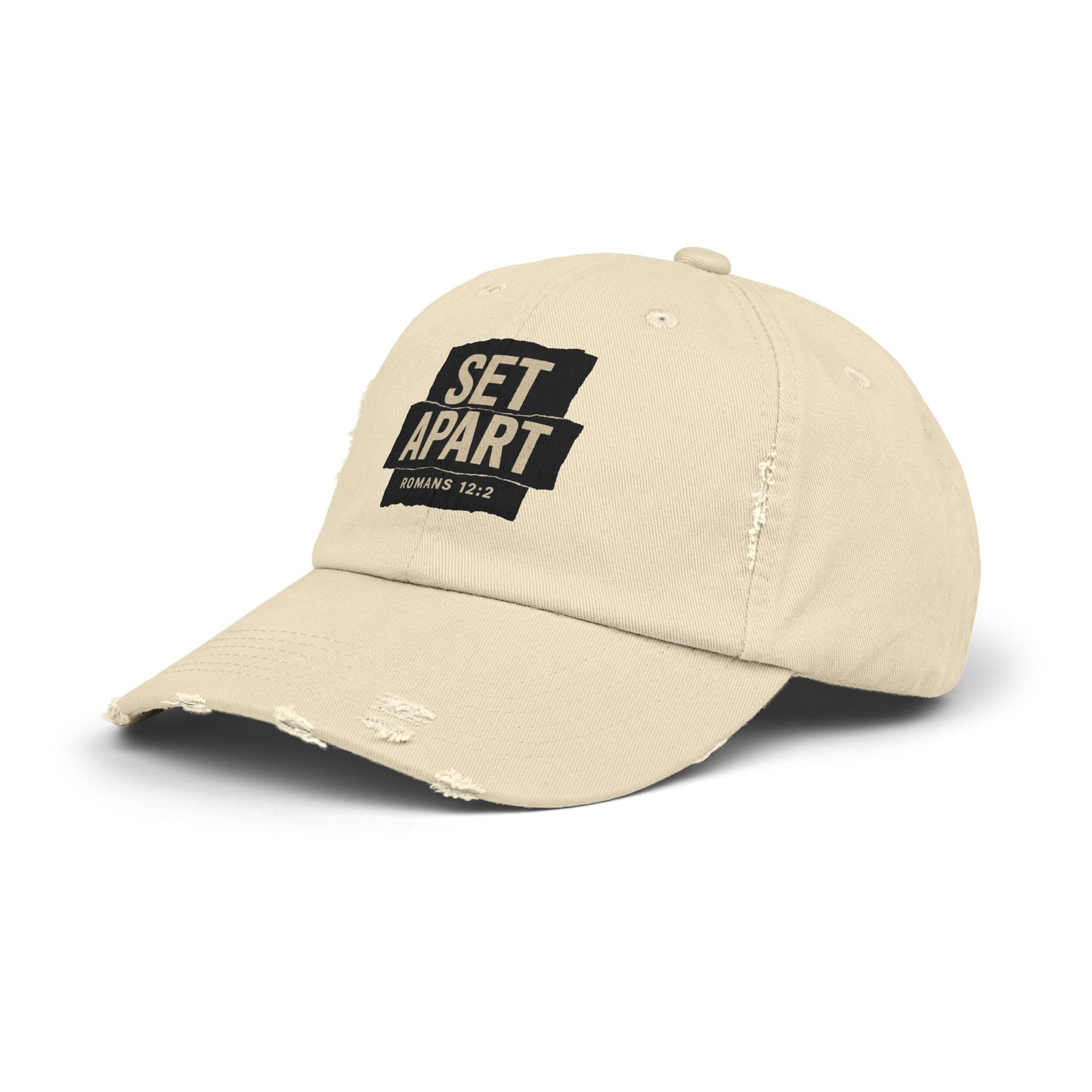 Set Apart Hat – Romans 12:2 Distressed Christian Cap