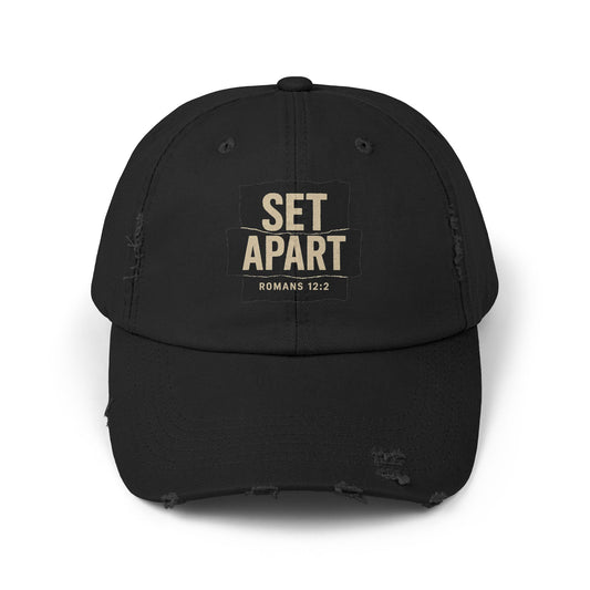 Set Apart Hat – Romans 12:2 Distressed Christian Cap