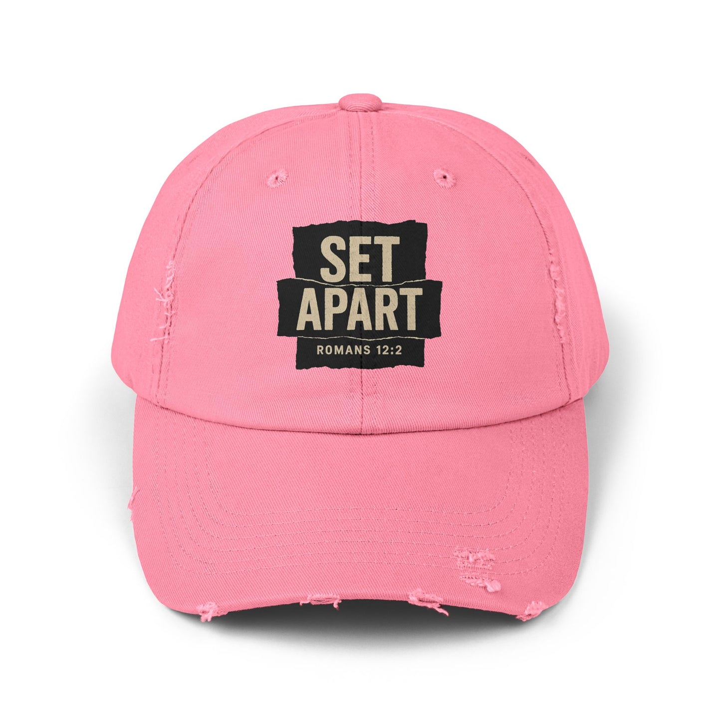 Set Apart Hat – Romans 12:2 Distressed Christian Cap