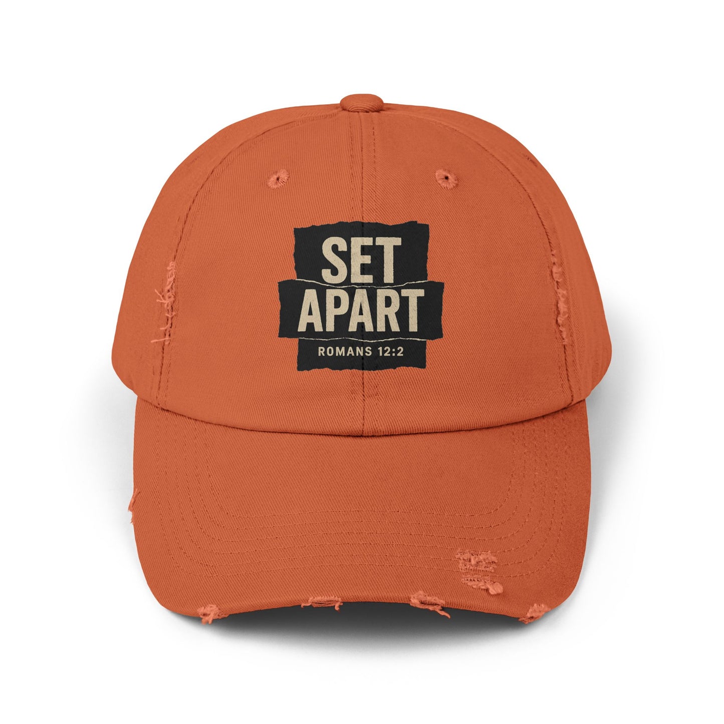 Set Apart Hat – Romans 12:2 Distressed Christian Cap