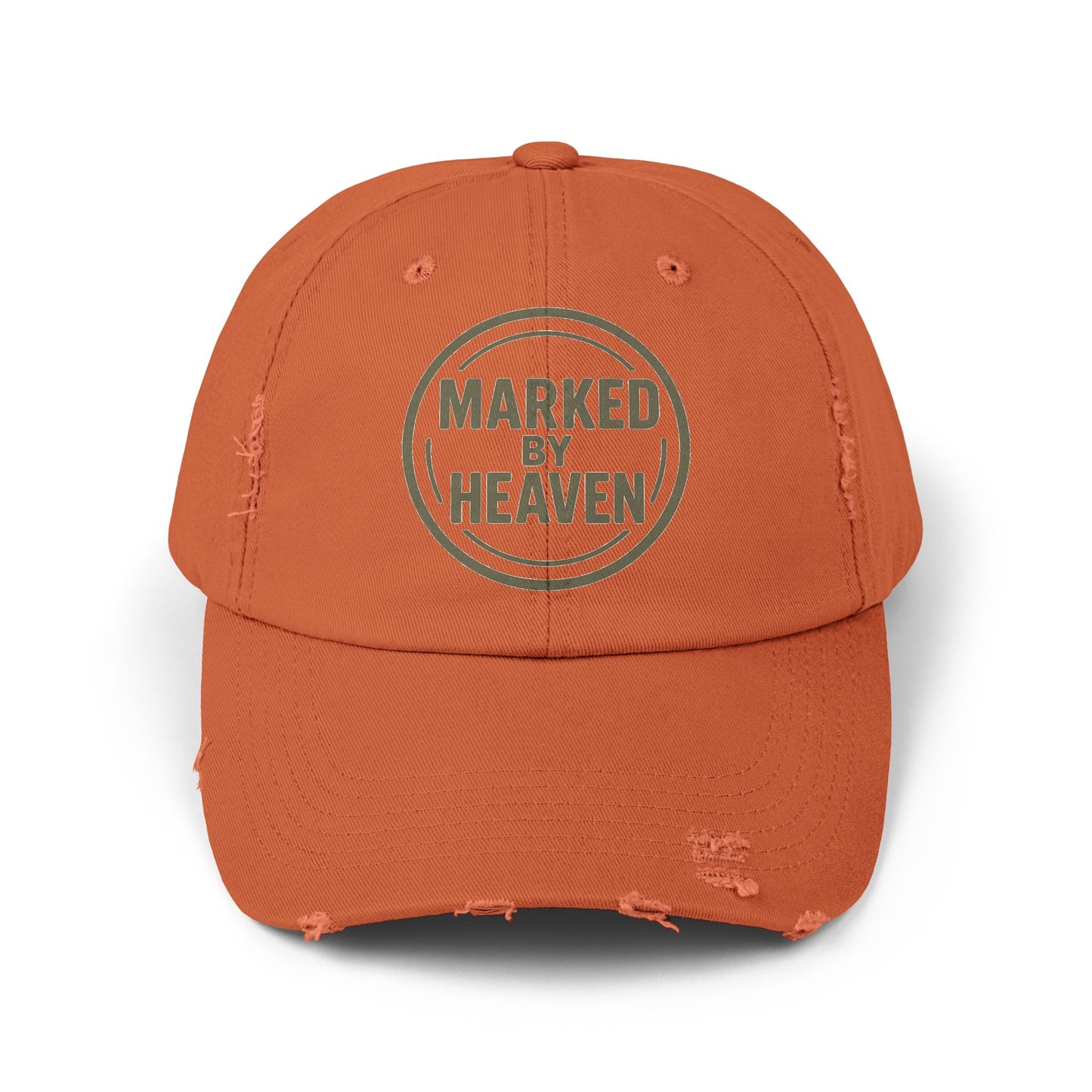 Marked By Heaven – Distressed Christian Dad Hat