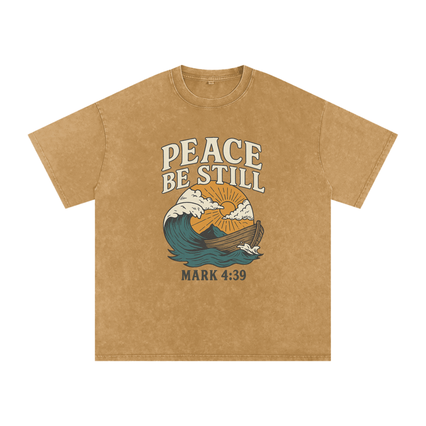Peace be still shirt,Mark 4:39 tee,Christian wave shirt,Bible verse apparel,Jesus calms the storm,Christian ocean tee,Spiritual comfort clothing,Scripture tee,Jesus peace shirt