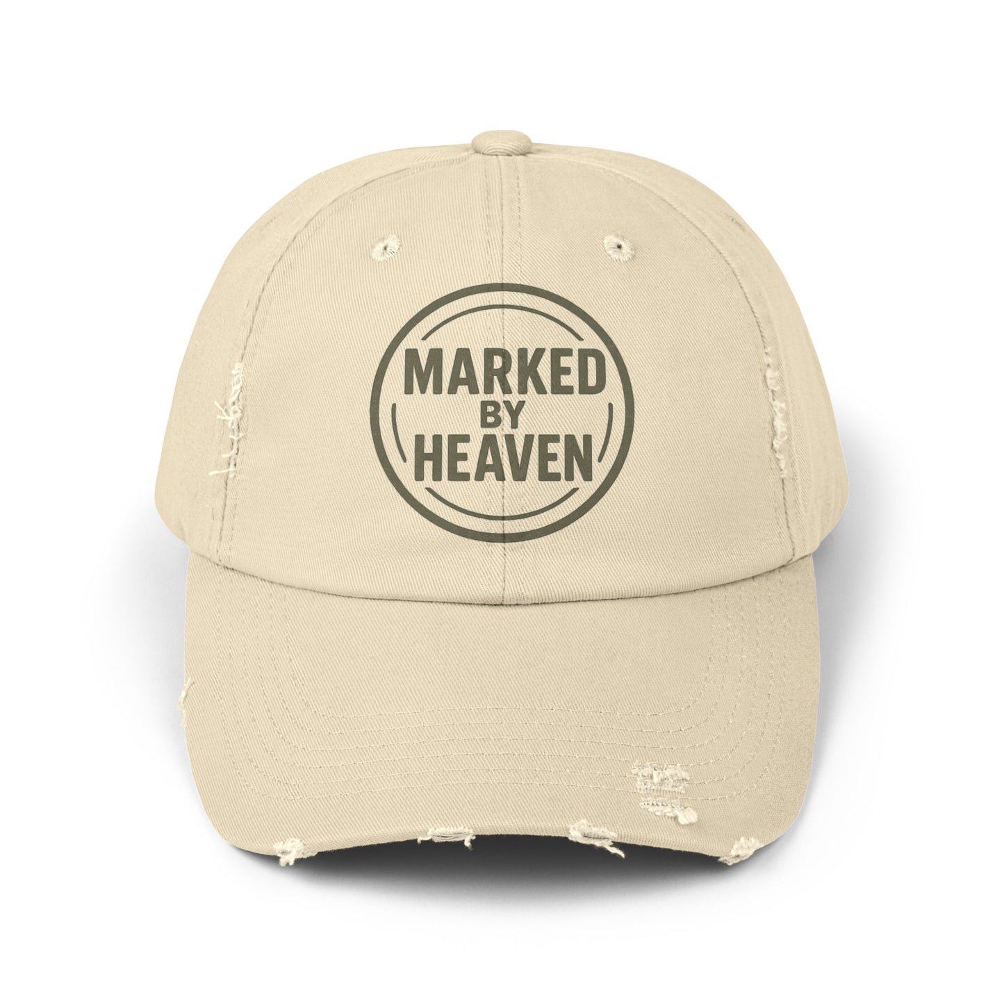Marked By Heaven – Distressed Christian Dad Hat