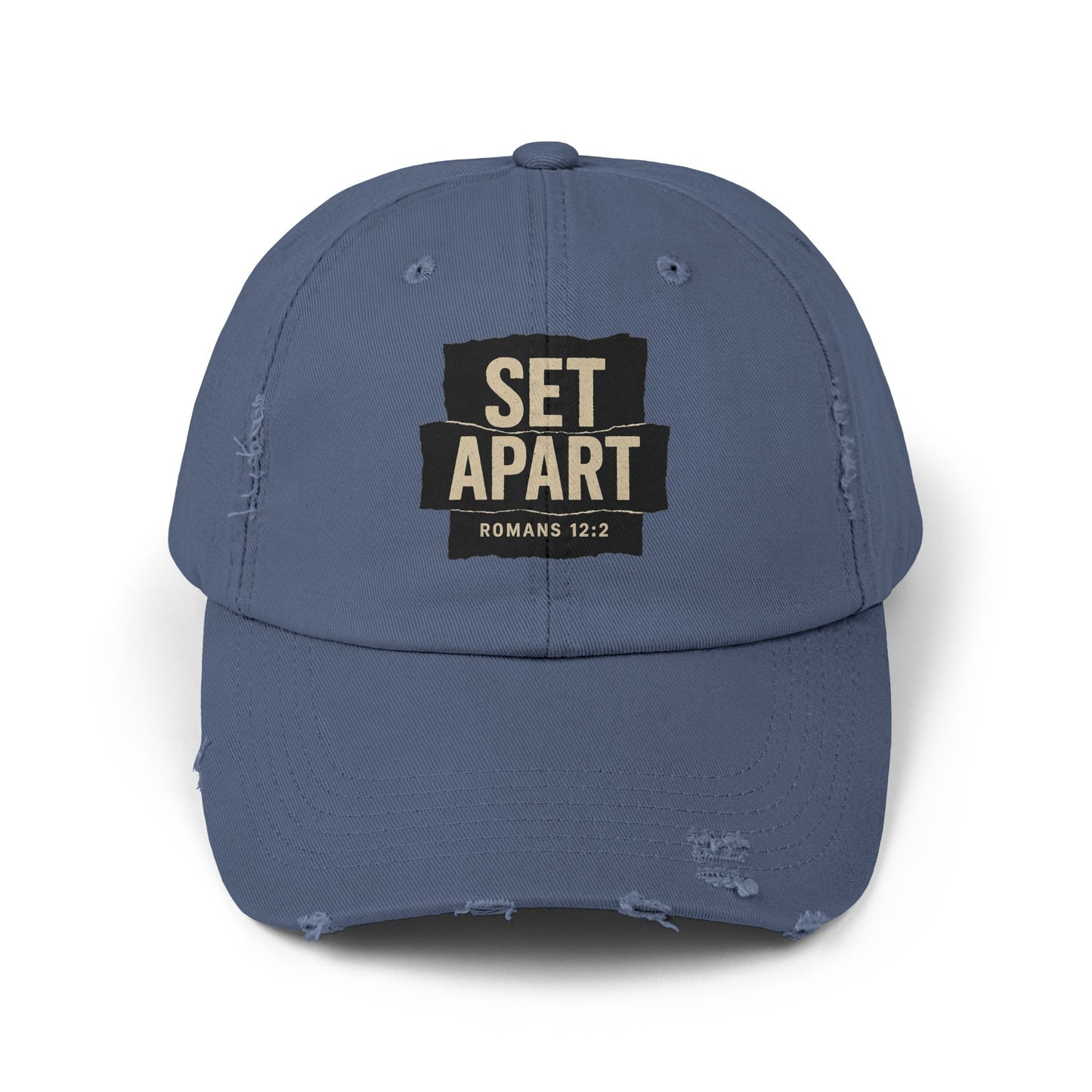 Set Apart Hat – Romans 12:2 Distressed Christian Cap