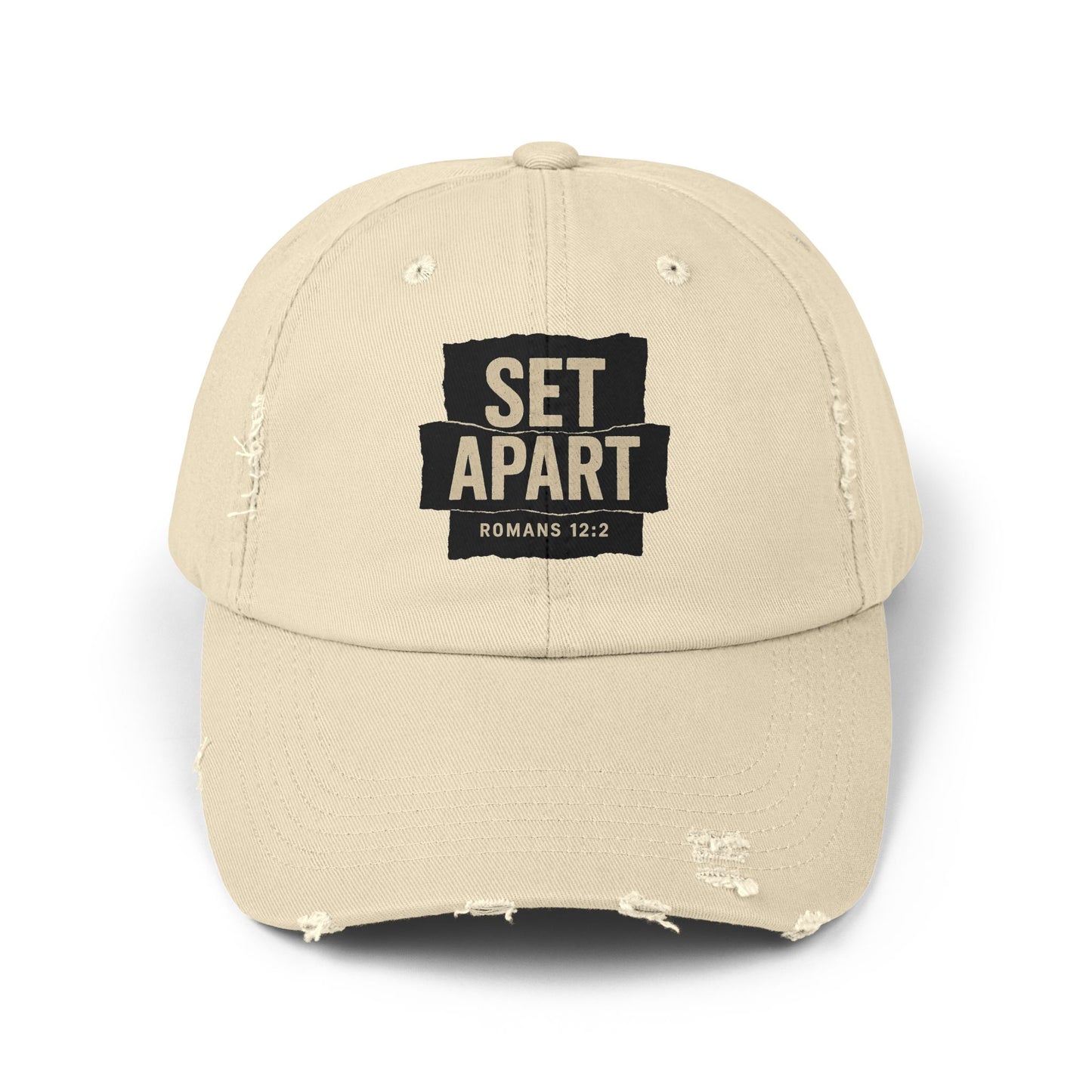 Set Apart Hat – Romans 12:2 Distressed Christian Cap