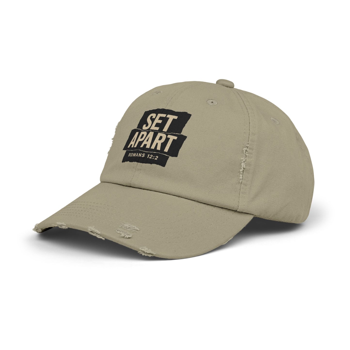 Set Apart Hat – Romans 12:2 Distressed Christian Cap