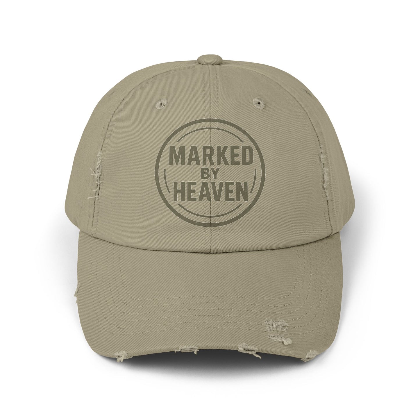 Marked By Heaven – Distressed Christian Dad Hat