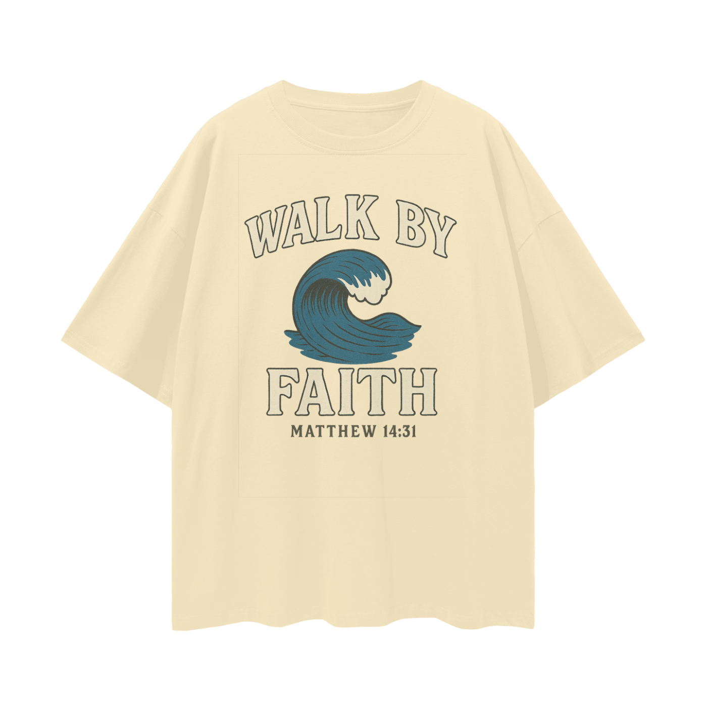 walk by faith shirt,matthew 14:31 shirt,faith based clothing,christian graphic tee,bible verse t-shirt,christian streetwear,oversized christian shirt,wave faith shirt,scripture shirt,bold faith tee