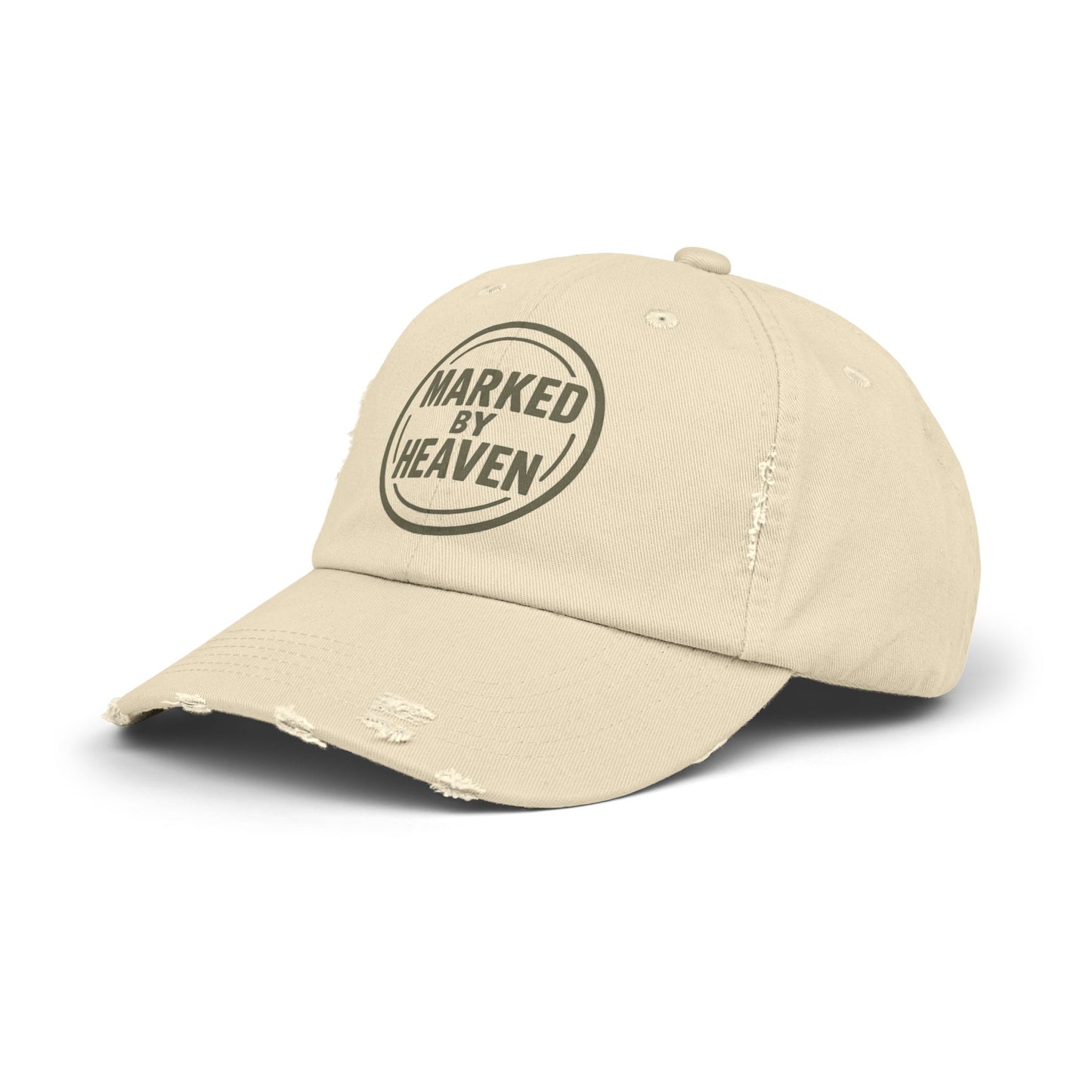 Marked By Heaven – Distressed Christian Dad Hat