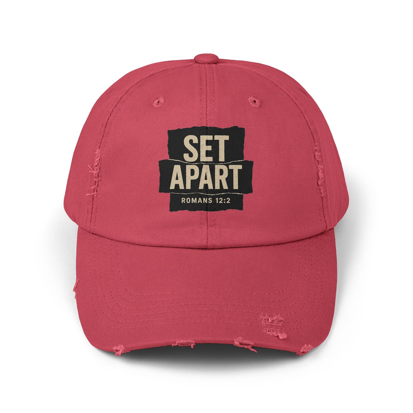 Set Apart Hat – Romans 12:2 Distressed Christian Cap